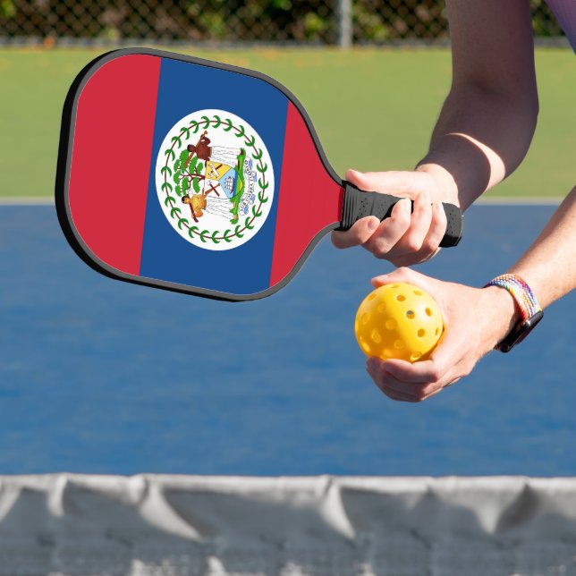 Raquette de Pickleball avec le drapeau du Belize (Insitu)