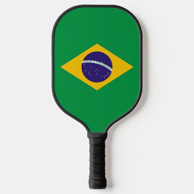 Raquette de Pickleball avec le drapeau du Brésil (Recto)