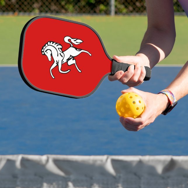 Raquette de Pickleball avec le drapeau du comté de (Insitu)