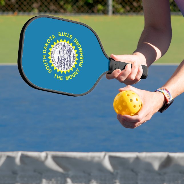 Raquette de Pickleball avec le drapeau du Dakota d (Insitu)