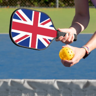 Raquette de Pickleball avec le drapeau du Royaume-