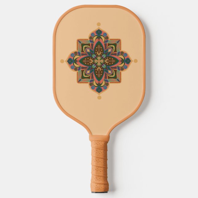 Raquette de pickleball avec mandala géométrique pê (Recto)