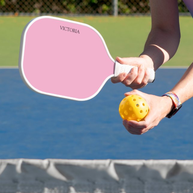 Raquette de Pickleball avec nom deux tons rose (Insitu)