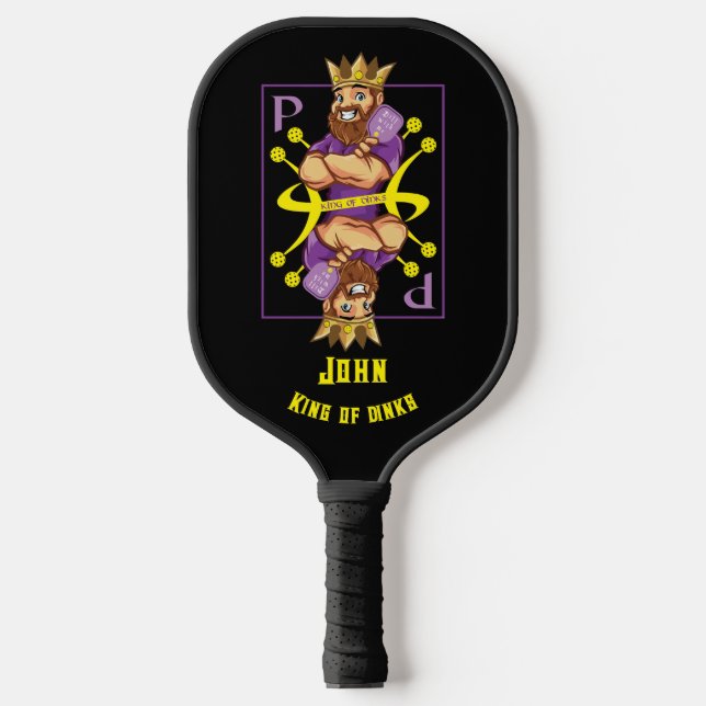 Raquette De Pickleball Avec texte 👑 Roi des dinks - pickleball (Recto)