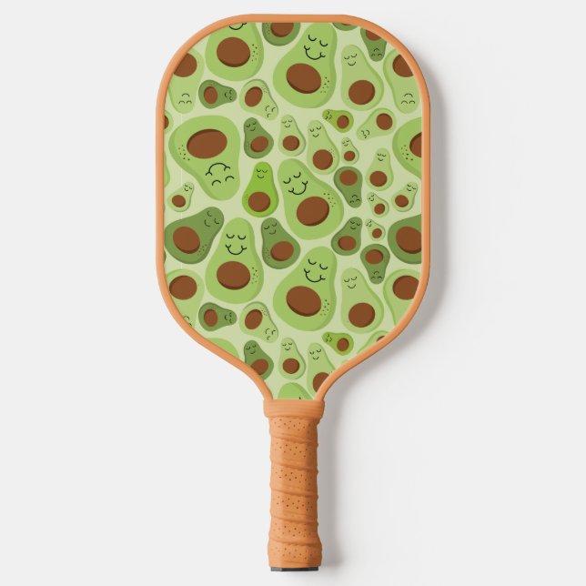 Raquette De Pickleball Avocado Happy Little Avos a un Motif Avocados (Recto)