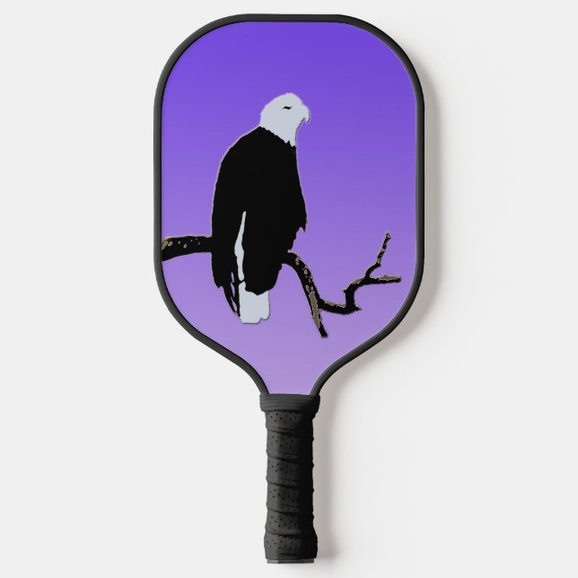 Raquette De Pickleball Bald Eagle at Sunset - Art original de la faune (Recto)