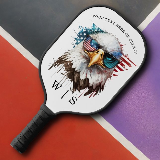 Raquette De Pickleball Bald Eagle moderne & unique USA symbole national (Créateur téléchargé)