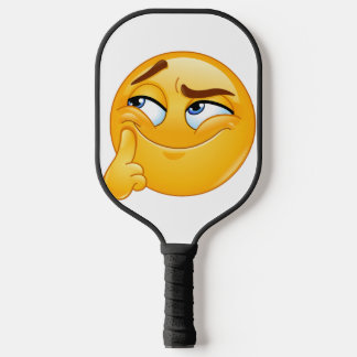 Raquette De Pickleball Balles de Golf Émoji Pensée Mignonne Visage Sourno