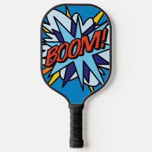 Raquette De Pickleball Bande dessinée colorée moderne BOOM