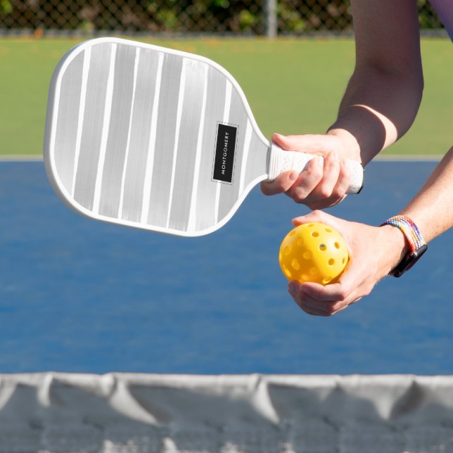 Raquette De Pickleball Bande peinte en gris et blanc (Insitu)