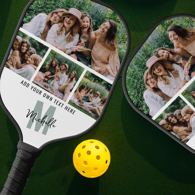Raquette De Pickleball Bande Photo Moderne Collage Galentines Archées Jou (Créateur téléchargé)