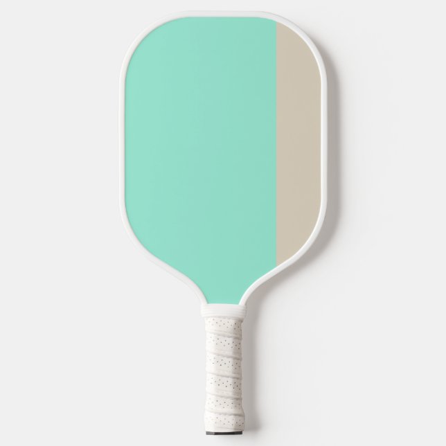 Raquette De Pickleball Bande turquoise et grise (Recto)