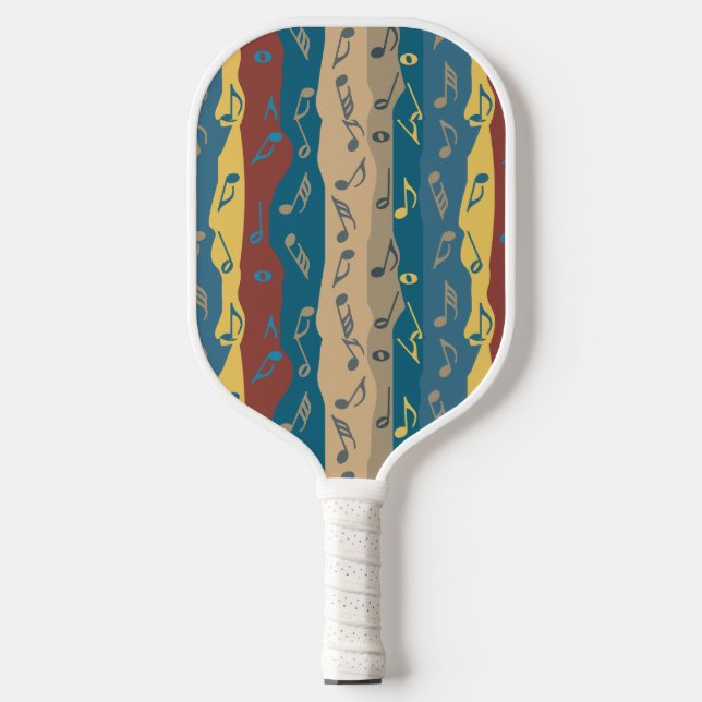 Raquette De Pickleball Bandes de notes de musique (Recto)