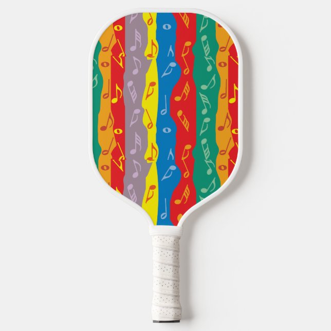Raquette De Pickleball Bandes de notes de musique (Recto)