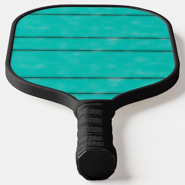 Raquette De Pickleball Bandes noires sur turquoise (Poser)