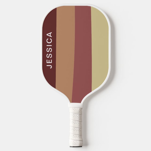 Raquette De Pickleball Bandes rouges modernes minimes (Recto)