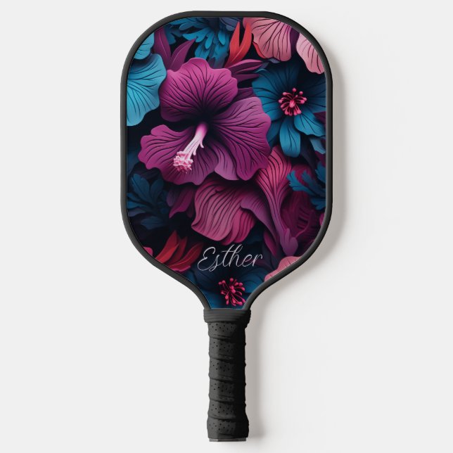 Raquette De Pickleball Beau hibiscus personnalisé (Recto)