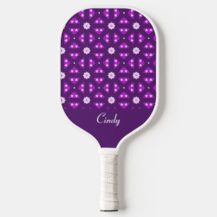 Raquette De Pickleball Beau Motif géométrique violet