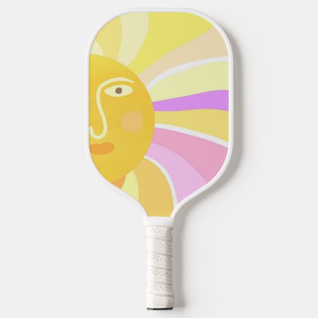 Raquette De Pickleball beau soleil peinture abstraite (Recto)