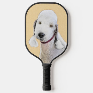 Raquette De Pickleball Bedlington Terrier Peinture - Art Chien original