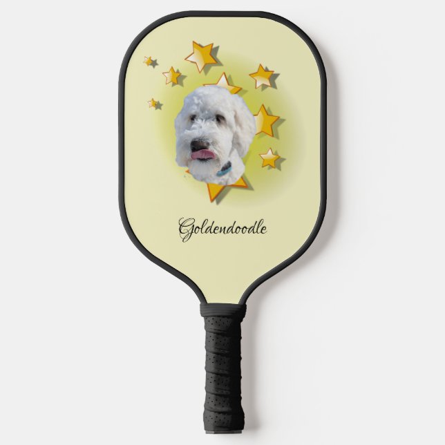 Raquette De Pickleball Belle Goldendoodle blanc est une étoile (Recto)