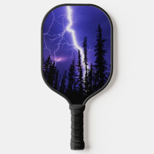 Raquette De Pickleball belle tonnerre sur la forêt