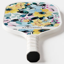 Belle unique bleu & jaune floral