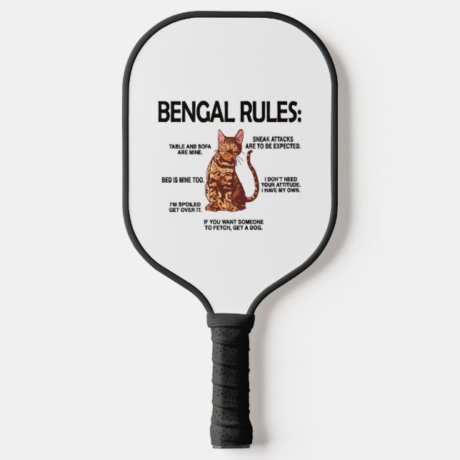 Raquette De Pickleball Bengale Amoureux des chats Dons Propriétaire De Ch (Recto)