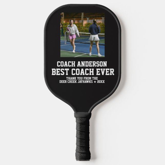 Raquette De Pickleball Best Coach Ever Sports Modern Thank You Photo (Recto)