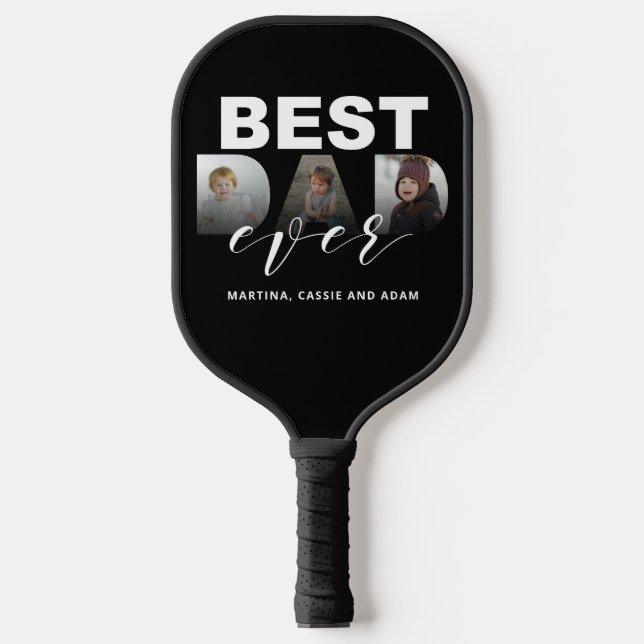 Raquette De Pickleball Best Dad Ever modern minimalist (Recto)