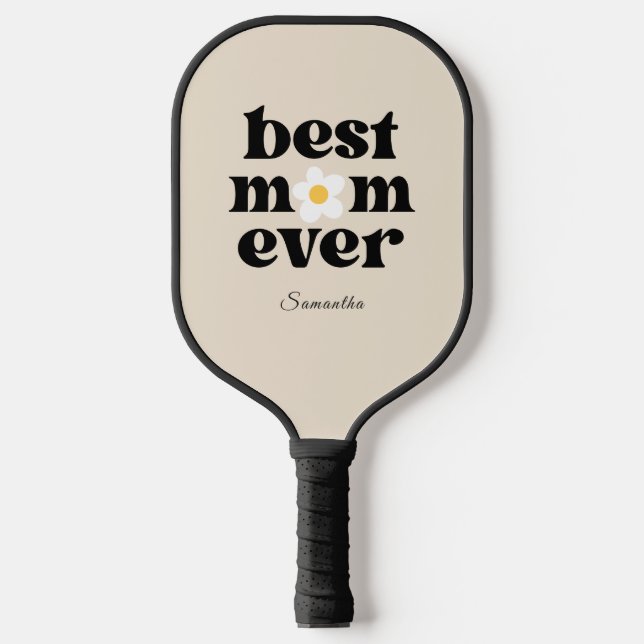 Raquette De Pickleball Best Mom Ever Personalized  (Recto)