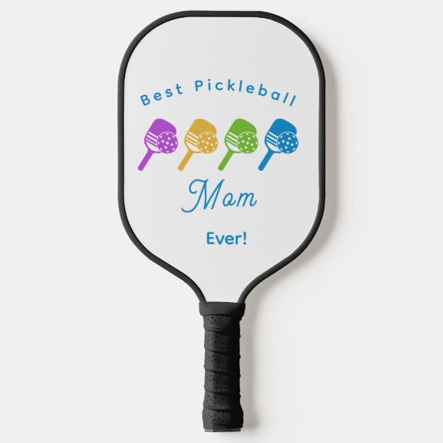 Raquette De Pickleball Best Pickleball Mom Ever Paddles & Balls Design (Recto)