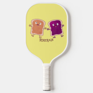 Raquette De Pickleball Beurre d'arachide mignonne et caricature sandwich