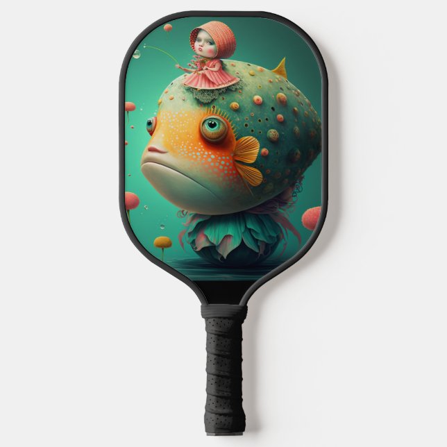 Raquette De Pickleball Bizarre de picket de poisson (Recto)