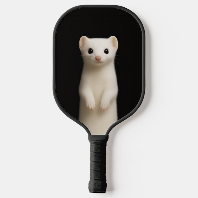 Raquette de Pickleball Black 4 Luxe, Ermine Élégan (Verso)