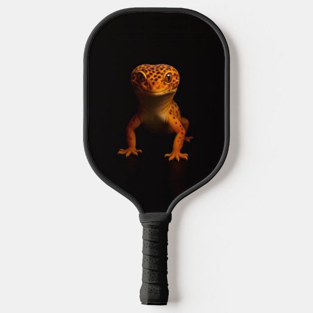 Raquette de Pickleball Black 4 Luxe, Gecko Léopard (Verso)