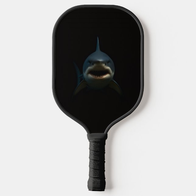 Raquette de Pickleball Black 4 Luxe, Grand Requin  (Verso)