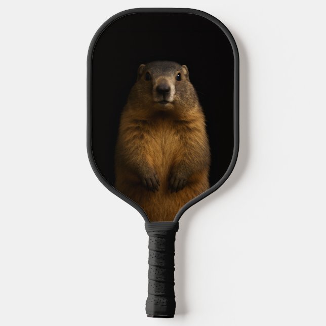 Raquette de Pickleball Black 4 Luxe, Marmotte Fluf (Verso)