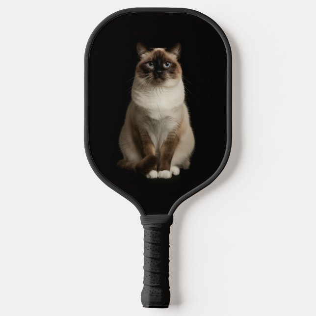 Raquette De Pickleball Black 4 Luxe Pickleball Paddle, Birmanese Cat (Verso)