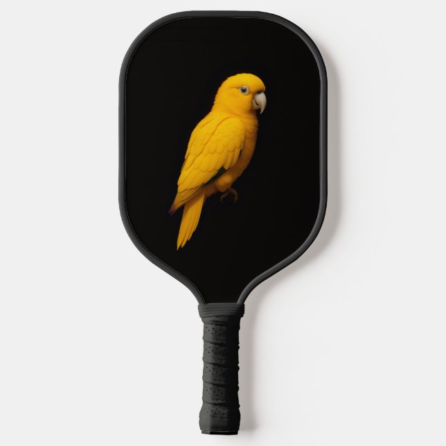 Raquette De Pickleball Black 4 Luxe Pickleball Paddle, Golden Parakeet (Verso)