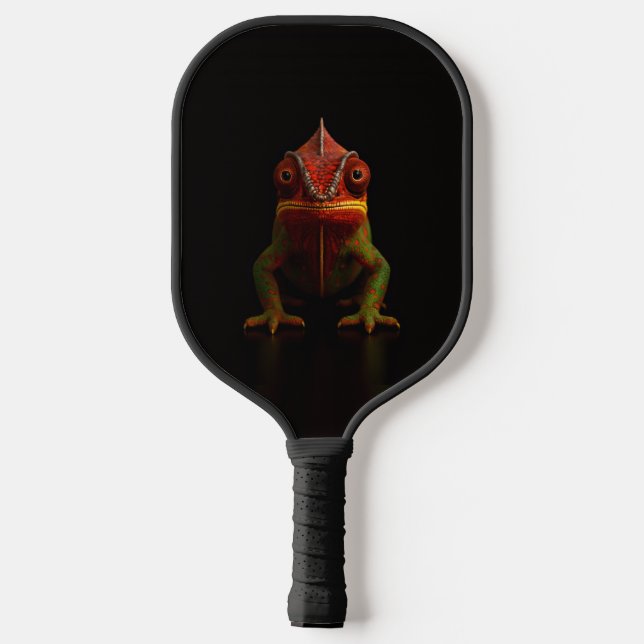 Raquette De Pickleball Black 4 Luxe Pickleball Paddle, Panther Chameleon (Verso)