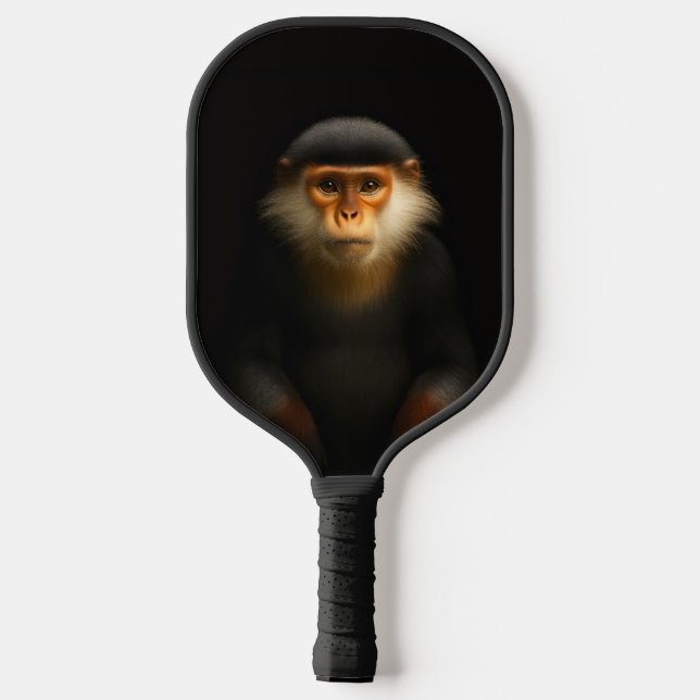 Raquette De Pickleball Black 4 Luxe Pickleball Paddle, Red Douc Langur (Verso)