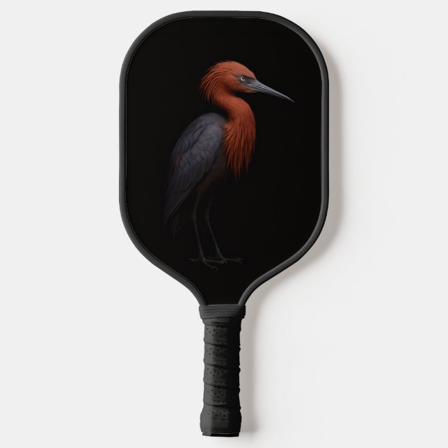 Raquette De Pickleball Black 4 Luxe Pickleball Paddle, Reddish Egret (Verso)