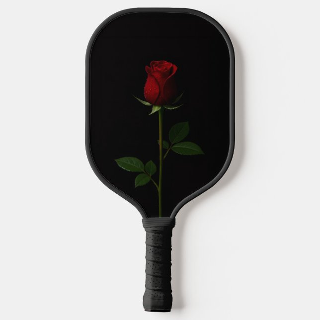 Raquette De Pickleball Black 4 Luxe Pickleball Paddle, Velvet Red Rose (Verso)