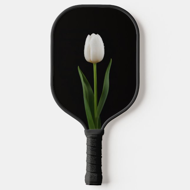 Raquette de Pickleball Black 4 Luxe, Tulipe Blanch (Verso)