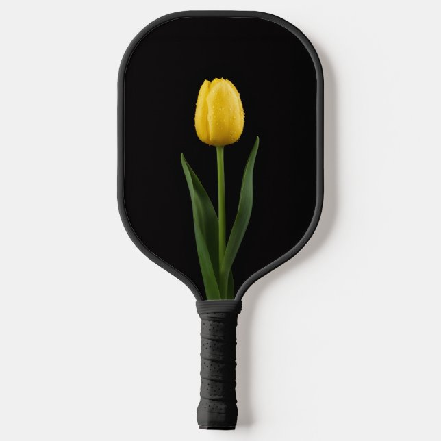 Raquette de Pickleball Black 4 Luxe, Tulipe Dorée (Verso)