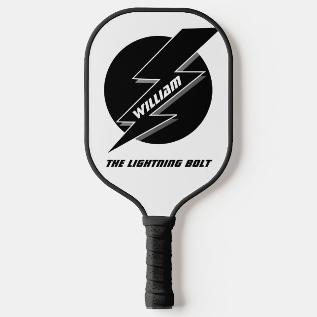 Raquette De Pickleball Black Lightning Bolt Pickleball Paddle (Recto)