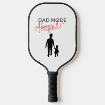 Black Red Papa Mode Toujours Sur Pickleball Paddle