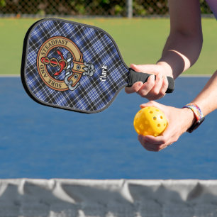 Raquette De Pickleball Blason de Clan Clark sur porte-clés tartan