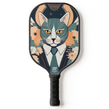 Bleu chat Pickleball personnalisé Paddle